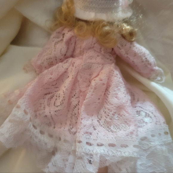 Pretty In Pink & Lace Porcelain Doll - Picture 7 of 9